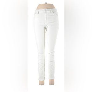 GAP Womens White Stretch Denim Jeans size 30 Regular Skinny Five Pocket